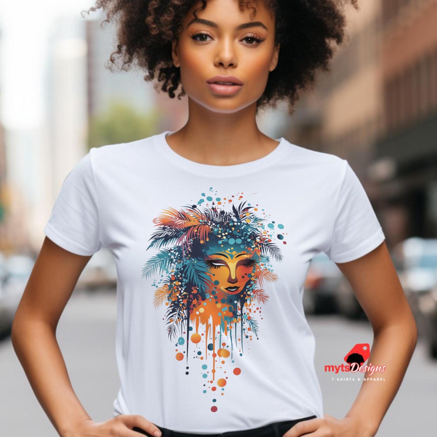 Retro Head Dress T-Shirt – Soft Feel DTG Printing Tee