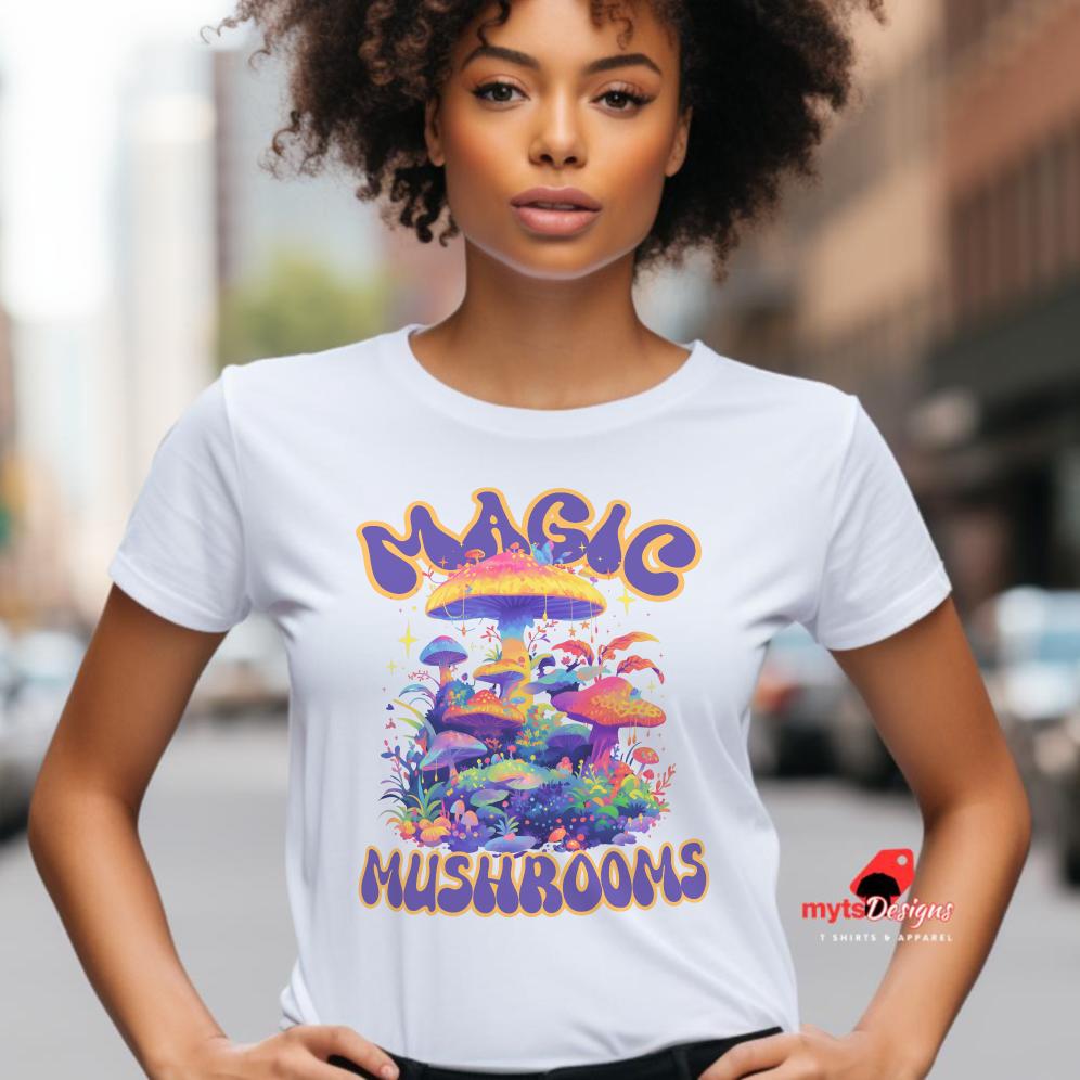 Magic Mushrooms T shirt, Pop art design, 70's shirt