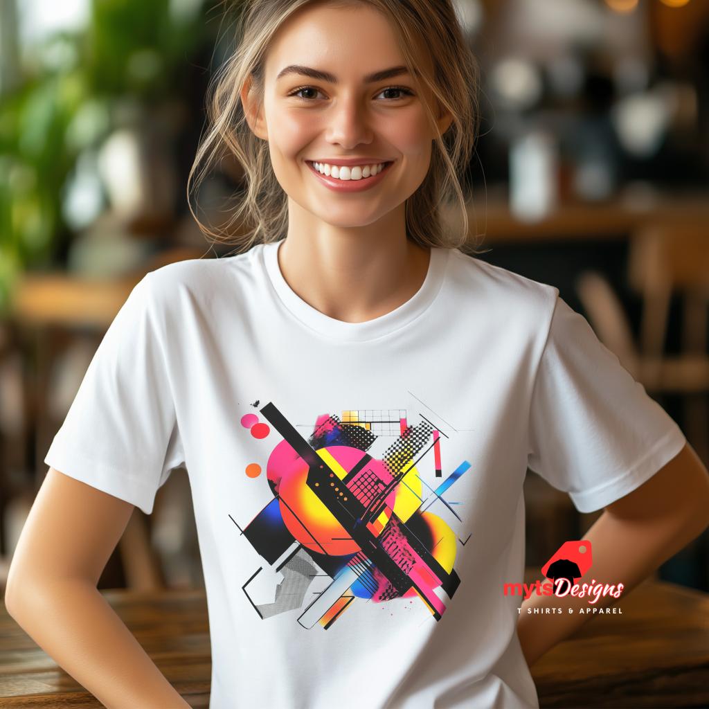 Bat & Ball Geometric Design T-Shirt – Unique Casual Wear