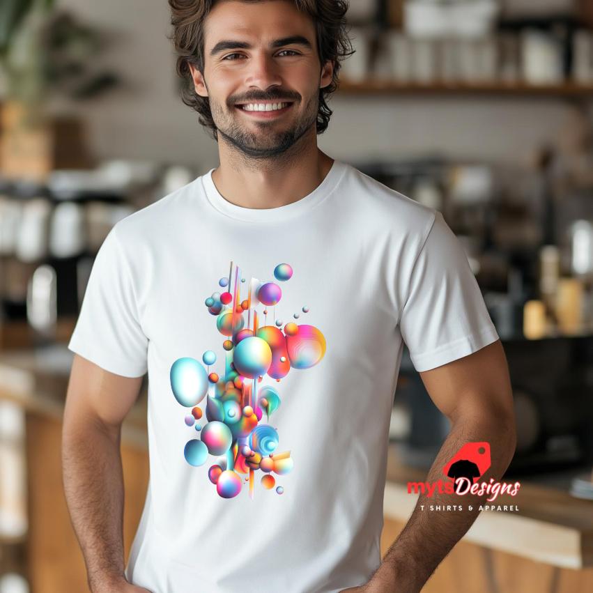 Vibrant Global Geometric Design T-Shirt – Premium DTG Printing Quality