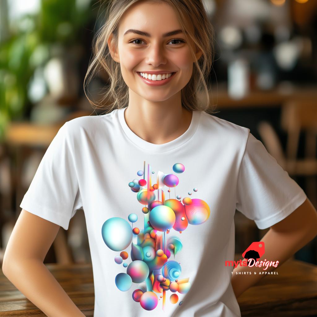 Vibrant Global Geometric Design T-Shirt – Premium DTG Printing Quality