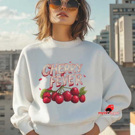White Cherry Fever Sweatshirt
