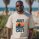 JJust One More Cast Fishing T-Shirt – Sunset Angler Graphic Tee