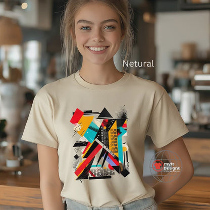 Abstract Geometric T-Shirt – Bold Colorful Shapes Graphic Tee for Artists & Creatives