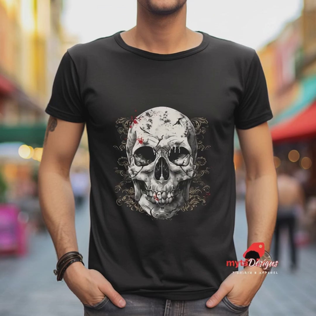 Traditional Skull T-Shirt – Soft Cotton Tee with Iconic Skull Design | MytsDesigns