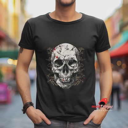 Traditional Skull T-Shirt – Soft Cotton Tee with Iconic Skull Design | MytsDesigns