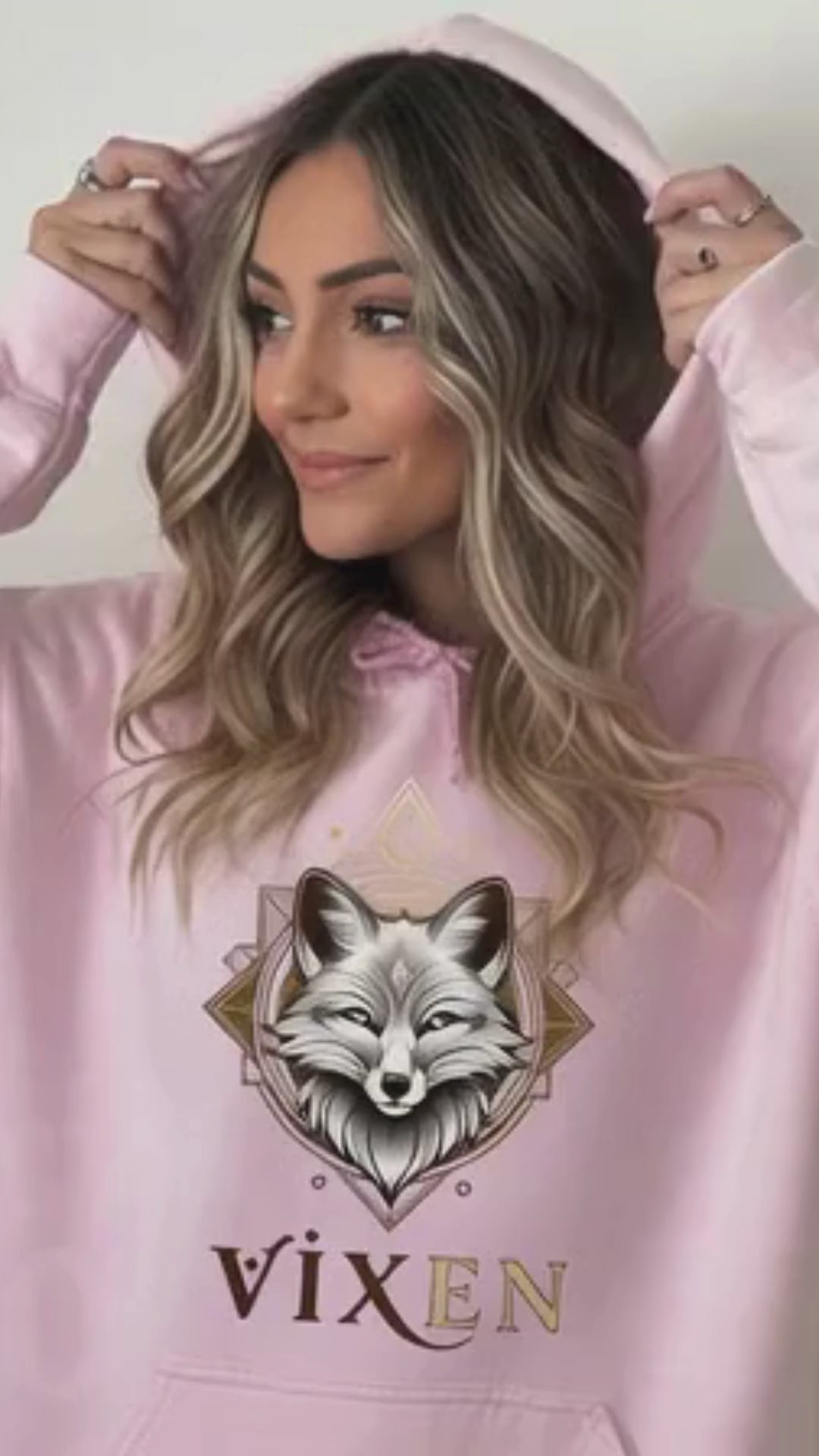 Women's Fox Hoodie | Vixen Wildlife Graphic Pullover | MytsDesigns