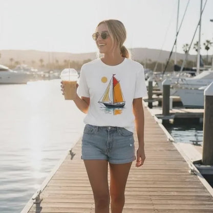 Minimalist Sailboat T-shirt | Gildan® 64000