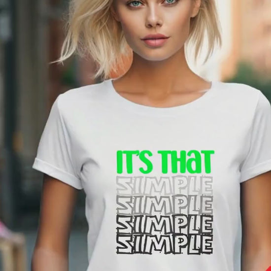 Video young girl wearing a white T shirt