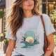 Classic Unisex Crewneck T-shirt | Gildan® 64000Coastal Seashell Graphic T-Shirt – UNBOUND Shellwater, Minimalist Ocean Wave Tee, Nautical Beach Art Shirt, Unisex Summer Top
