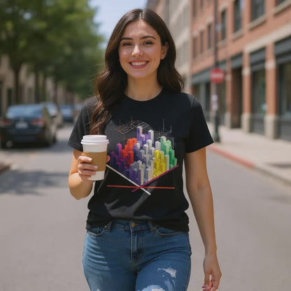 Vivid Geometric Blo T‑Shirt | Soft Cotton Tee with Colorful Abstract Design