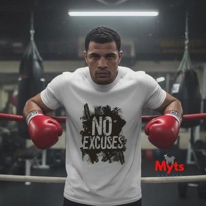 No Excuses Motivational T-Shirt - Fitness Graphic Tee