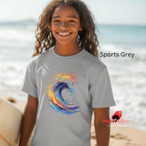 Abstract Wave T-Shirt - Ocean Surf Art Graphic Tee
