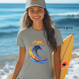 Abstract Wave T-Shirt - Ocean Surf Art Graphic Tee