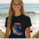 Abstract Wave T-Shirt - Ocean Surf Art Graphic Tee