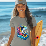 Abstract Surf Wave Art T-Shirt | Ocean-Inspired Graphic Tee