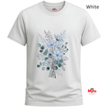 Blue Wildflower Bouquet T-Shirt | Minimalist Botanical Floral Graphic Tee