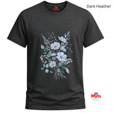 Blue Wildflower Bouquet T-Shirt | Minimalist Botanical Floral Graphic Tee